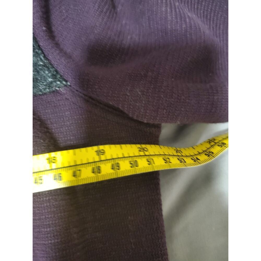Banana Republic Women’s Half Zip Pullover Sweater L Purple Gray Textured Collar - Picture 9 of 11